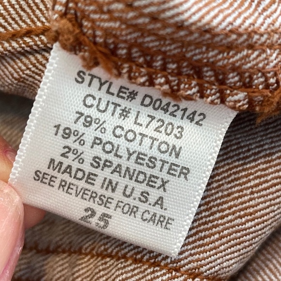 Skinny High Waist Carmar Jeans Brown Tan Copper - Picture 7 of 9